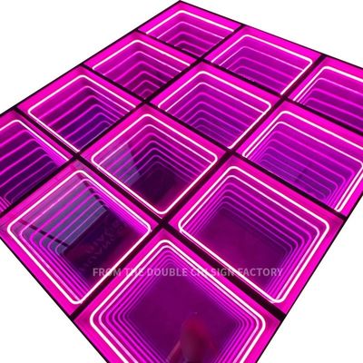2023 최고의 제품 풍부한 색상 실내 3D 미러 DJ 디스코 파티를 위한 네온 댄스 플로어