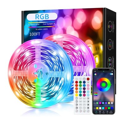 3M Aura BT Mesh 모바일 스마트 폰 APP 제어 조절 가능한 유연 RGB SMD 5050 150 LED 스트립 라이트 40 키 리모컨