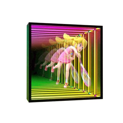 정교한 장식 인피니티 미러 3D LED 홀로그램 팬 AC 전원 공급