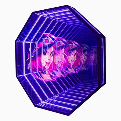 스테인리스 스틸 3D 팬 홀로그램 어비스 레이어 미러 글자 미러 인피니티 광고