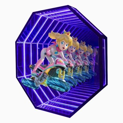 다층 거울과 LED 게시판을 가진 실내 3D 홀로그램 광고 장비