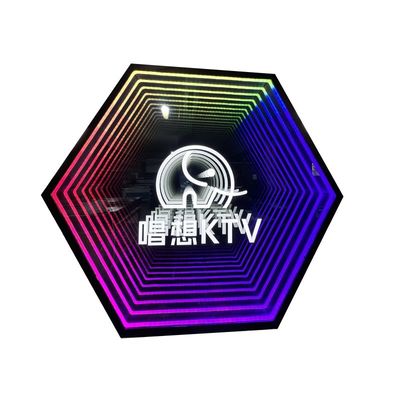 DC 12V 전력 소비 벽 장식용 사용자 지정 디자인 무한 효과 네온 표지판