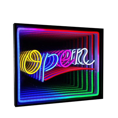 DC 12V 네온 LED 인피니티 미러 아크릴 표지판