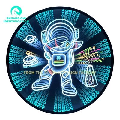 LED 광원 패션 기술 감각 HD 템퍼드 글래스 어비스 미러 네온 미러