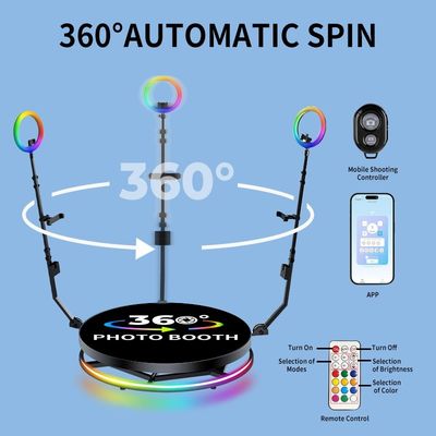 25cm 플랫폼 높이 360 사진 부스 자동 비디오 기계와 전문적인 디자인