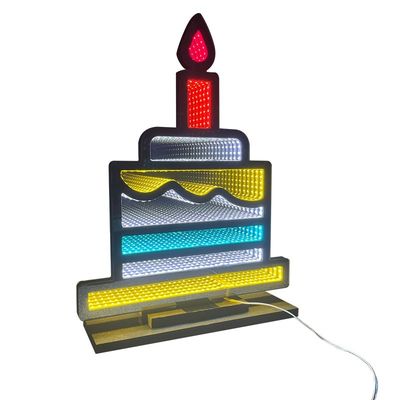크리스마스 장식 용품 실내 휴일 이름 크리스마스 LED 라이트 아크릴 마법 거울