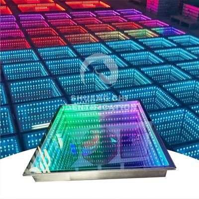 3D LED 댄스 플로어 인피니티 댄스 플로어 라이트 및 사용자 정의 LED 벽돌 라이트