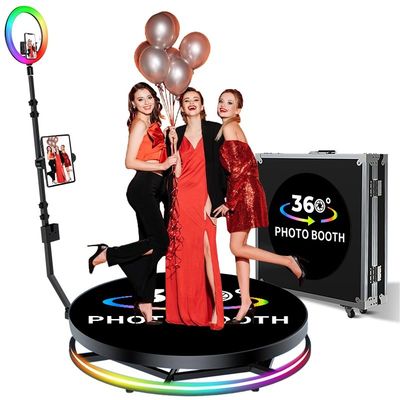 카메라 스테이블러용 360도 느린 모션 비디오 부스 강철 온화 유리 LED