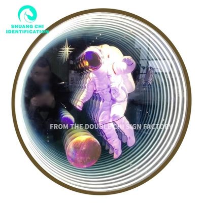 주문 두께 3D 네온 심층 거울 칸막이
