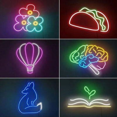 벽 나사 고정 설치 인도어 유연 RGB 네온 스트립 라이트 사용자 지정 네온 라이트