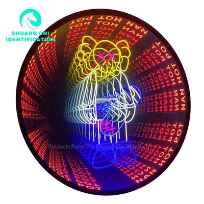 내구성 있는 금속 프레임 트렌디 커스터마이징 3D 미러 DJ 디스코 파티용 네온 댄스 플로어