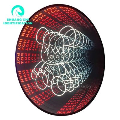 내구성 있는 금속 프레임 트렌디 커스터마이징 3D 미러 DJ 디스코 파티용 네온 댄스 플로어