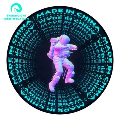 기술적인 빛과 그림자 3D 네온 어비스럴 미러 50x50 네온 미러