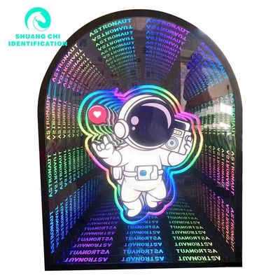 기술적인 빛과 그림자 3D 네온 어비스럴 미러 50x50 네온 미러