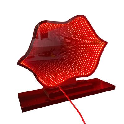 크리스마스 큰 입술 LED 라이트 아크릴 마법 거울