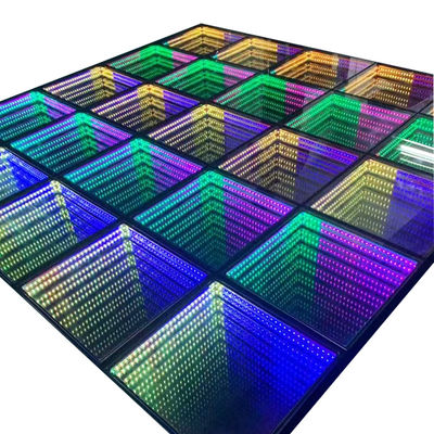 3D 인피니티 LED 미러 웨딩 파티 디스코 웨딩을위한 LED 디지털 댄스 플로어 라이트