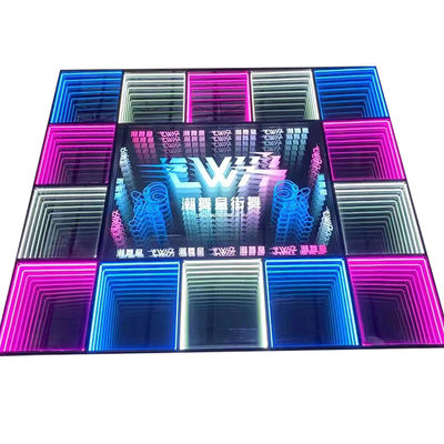 3D 인피니티 LED 미러 웨딩 파티 디스코 웨딩을위한 LED 디지털 댄스 플로어 라이트