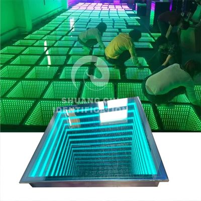 G/B/Y/RGB/RGB 3in1 스테이지 라이트 템퍼드 글래스 LED 댄스 플로어 웨딩