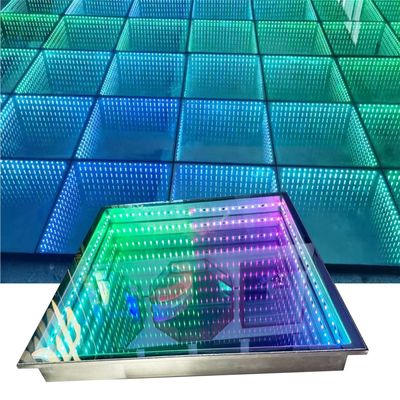 3D 인피니티 미러 비디오 라이트 LED 댄스 플로어 웨딩 파티 사용자 정의