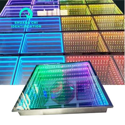 3D 인피니티 미러 비디오 라이트 LED 댄스 플로어 웨딩 파티 사용자 정의