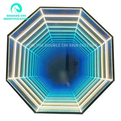 실내 야외 3D 미러 LED 벽 램프 네온 미러 2023 아이디어 장식