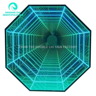 실내 야외 3D 미러 LED 벽 램프 네온 미러 2023 아이디어 장식