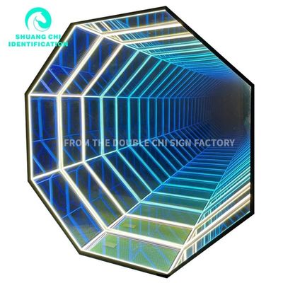 실내 야외 3D 미러 LED 벽 램프 네온 미러 2023 아이디어 장식