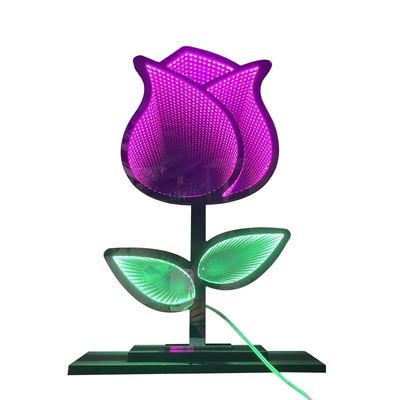 높은 빛 흐름 장식 디스플레이를 위한 쌍면 무한 거울 LED 네온 표시
