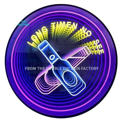 전원 공급 플러그 인피니티 사용자 지정 LED 화면 거울 네온 표지판