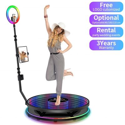25cm 플랫폼 높이 야외 행사 및 셀카 사진 촬영용 자동 360 부스