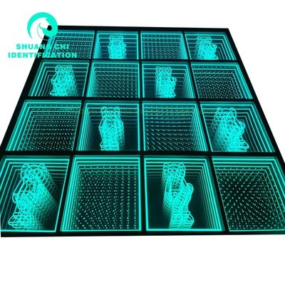 2023 최고의 제품 풍부한 색상 실내 3D 미러 DJ 디스코 파티를 위한 네온 댄스 플로어