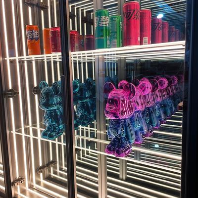 커스터마이징 컬러 LED 스트립 라이트 글래스 인피니티 미러 디스플레이 케이스 레고 모델