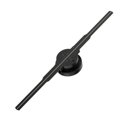 대조 비율 1.28mm 와이파이 3D 홀로그램 광고 팬 2 블레이드 및 LED 디스플레이