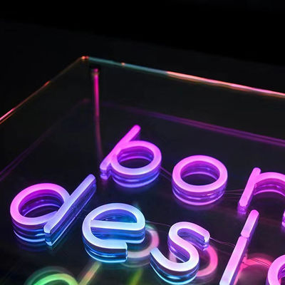 다층 거울 3D 네온 표지 거울 사용자 지정 색상 기울기 LED 로고 완벽