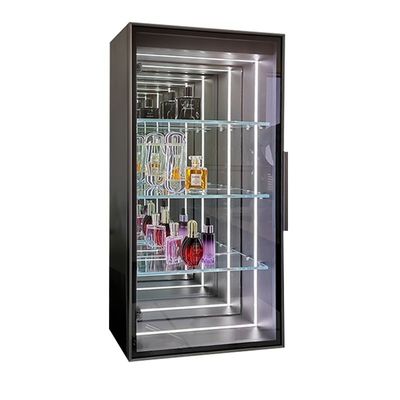 유행의 유리 문 LED 무한 거울 와인 캐비닛으로 당신의 거실을 높여