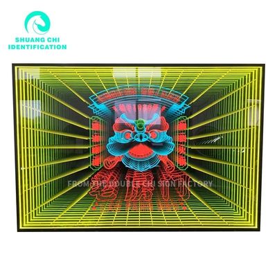12V 커스텀 네온 사이니어 인피니티 미러 LED 로고 실내 장식용 다층 3d 댄스 플로어