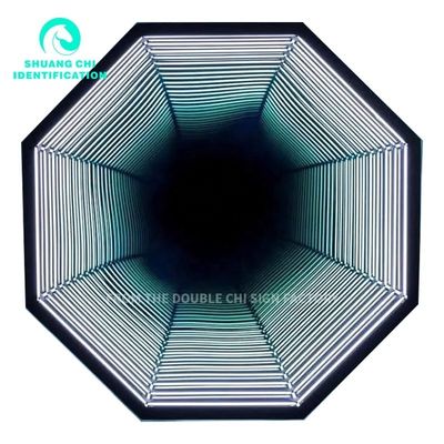 맞춤형 네온 인피니티 3D LED 광학 환상 바닥 거울
