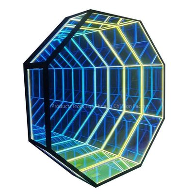 컬러 LED 3D 네온 벽 무한 미러 터널 가정 장식 디자인 제작