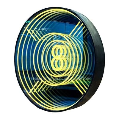 컬러 LED 3D 네온 벽 무한 미러 터널 가정 장식 디자인 제작