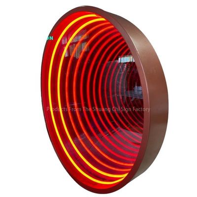 컬러 LED 3D 네온 벽 무한 미러 터널 가정 장식 디자인 제작
