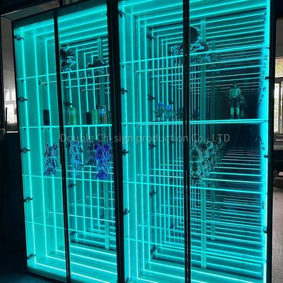 높은 밝기 LED 광원 패션 디스플레이 케이스 실내 및 외부 설정