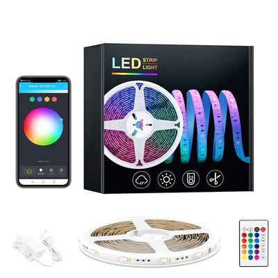 80 Ra 110 lm/w 스마트 음악 LED 스트립 라이트 마법 색상 변경 및 블루투스