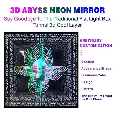 네온 밸브스 미러 공예가 맞춤형 LED 혁신 3D 유리 장식과 만난다