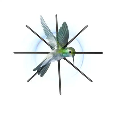 100cm 2 블레이드 3D 홀로그램 팬 병원의 혁명적인 제품 1.692MM 대비 비율