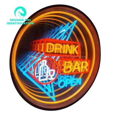무한 거울 3D 사용자 지정 LED 네온 표지판으로 공간을 변화시켜 창의성을 포용하십시오