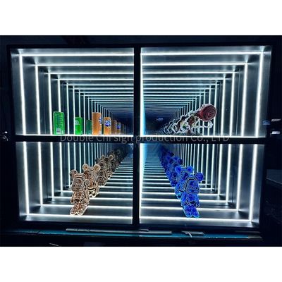 높은 밝기 LED 빛 무한 반사기 디스플레이 캐비닛 오피스 홈 거실