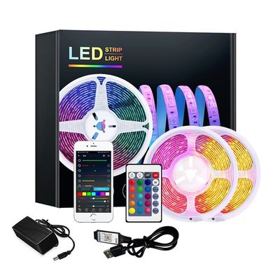 스마트 홈 디코레이션 5050 RGB LED 라이트 스트립 음악 동기화 및 리모컨