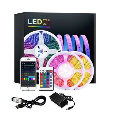 실내 장식 5m 10m RGB LED 스트립 라이트 IR 제어 및 방수 SMD 5050