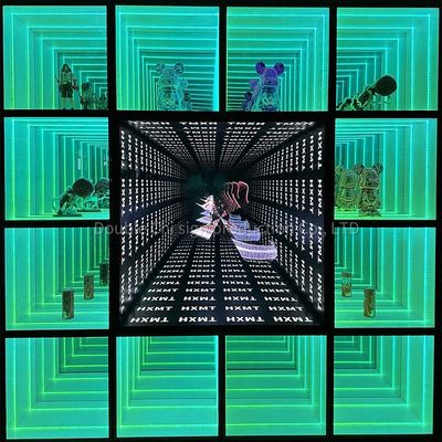 인더 및 아웃도어용 패션 RGB 무한 미러 어비스 3D 로고 디스플레이 케이스