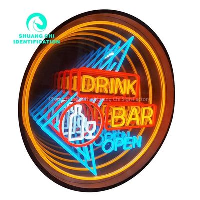 사용자 정의 디자인과 80lm / w 램프 빛 효율을 가진 3D 네온 심층 거울